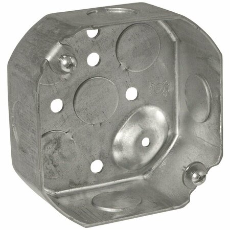 SOUTHWIRE Electrical Box, 15.5 cu in, Octagon Box, Steel, Octagon 54151-1/2-UPC